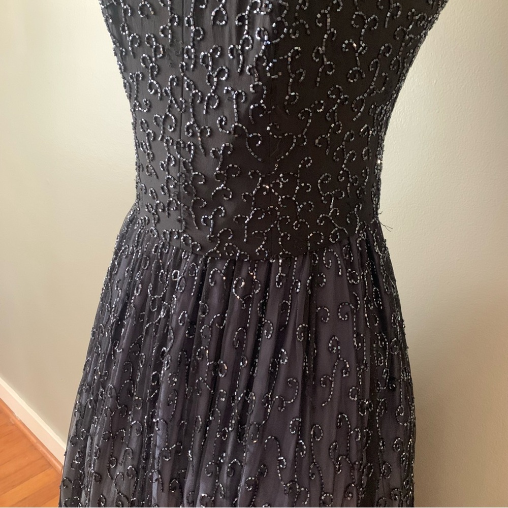 Cache Black Ombre Beaded Prom Dress - image 8